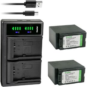 Kastar 2-Pack CGA-D54 Battery and LTD2 USB Charger Replacement for Panasonic CGA-D54SE/1H, CGA-D54Pro, CGR-D54, CGR-D54S, CGR-D54SE Battery, Panasonic AG-B23, AG-B23P, DE-A20, DE-A88C, VSK0581 Charger in Saudi Arabia