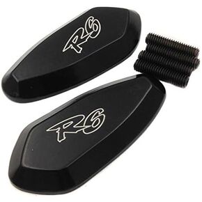 SMT-Mirror Block Off Base Plates Compatible With 1999-2007 R6 Yzf-R6 Yzfr6 Black [B00RNIV1RS]