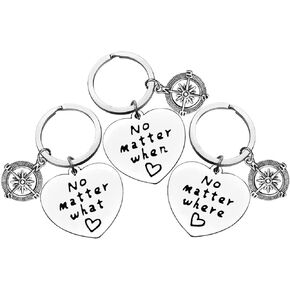Xiahuyu Best Friend Keychains No Matter Where No Matter What No Matter When Keychain Set Long Distance Friendship Gifts