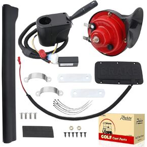 Roykaw Golf Cart Upgrade Kit for Lights with Turn Signal, Brake Switch Pad, Horn, 9-pin Plugs Wiring Harness, Street Legal Plug & Play Light Kits