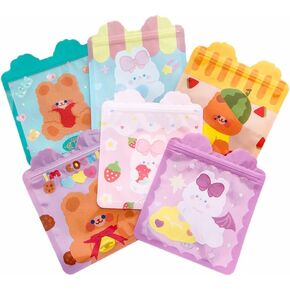 20pcs Kawaii Translucent Plastic Bags/Cellophane Bags,Cookie Cake Chocolate Candy Snack Wrapping Good for Bakery Party Supplies (5.3 x5.6 inch)