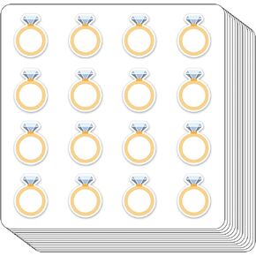 Diamond Ring Wedding Planner Stickers, 0.5in Monthly Scrapbooking Kids DIY Arts 208-Pack