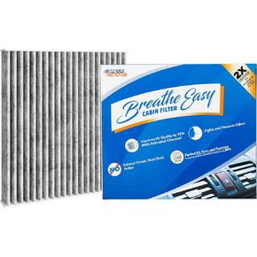Spearhead Odor Defense Breathe Easy AC & Heater Cabin Filter | Fits 2001-05 GS300, 2001-05 GS430, 2001-06 LS430, 2002-10 SC430 Like OEM | Up to 25% Longer Lasting w/Activated Carbon (BE-562)