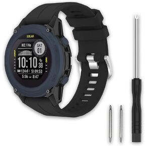 TopPerfekt Sport Bands Compatible with Garmin Descent G1 Solar Watch Band, Soft Silicone Adjustable Watch Strap Replacement for Garmin Descent G1 Solar/Descent G1