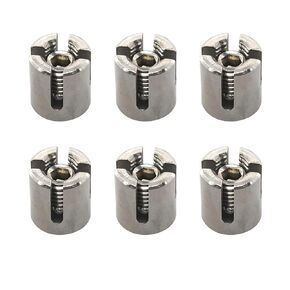 M12x6 mm Cross Cable Clamps Wire Rope Cross Clamp 316 Stainless Steel Cross Clip (Pack of 4)