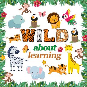 Jungle Animals Bulletin Board Decoration Set Wild About Learning Classroom Cutouts Bulletin Board Wall Door Decor for Kindergarten Preschool Elementary Middle School – Wild About Learning