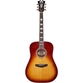 D'Angelico 6 String Acoustic-Electric Guitar, Right, Iced Tea Burst (DAPD300ITBAPS)