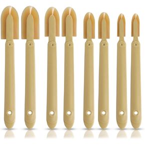8pcs Rubber Caulking Tool, Reusable Sealant Spatula Spreader 4 Sizes Silicone Caulk Finishing Set Tool Multifunctional Caulking Remover/Smoothing Tool Applicator for Tiles Brick Kitchen Bathroom