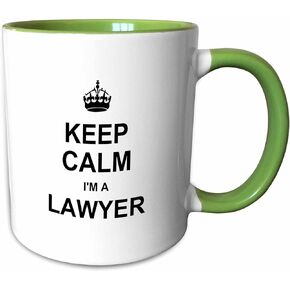 3dRose Keep Calm I'm A Lawyer-Funny Law Profession Gift-Job Work Pride Mug, 11 oz, Blue