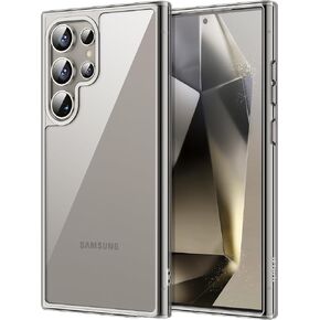 JETech Case for Samsung Galaxy S24 Ultra 5G, Non-Yellowing Shockproof Bumper Protective Phone Cover, Anti-Scratch Hard PC Back (Clear)