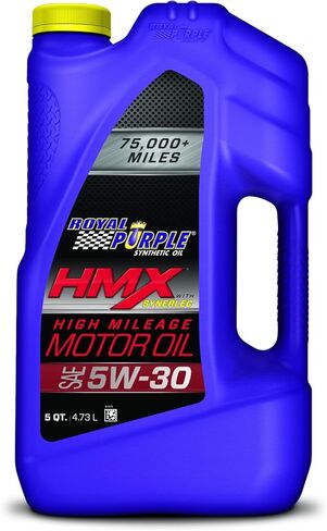 زيت محرك صناعي عالي المسافة من Royal Purple HMX® 5W-30 - 7 كوارتات وفلتر زيت ممتاز ممتد العمر 20-500 in Kuwait