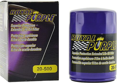 زيت محرك صناعي عالي المسافة من Royal Purple HMX® 5W-30 - 7 كوارتات وفلتر زيت ممتاز ممتد العمر 20-500 in Kuwait