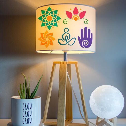 FINGERINSPIRE Breathe Sanskrit Symbol Painting Stencil 8.3x11.7inch Large Flowers Pattern Drawing Template Plastic PET Sanskrit Symbol Stencil for Painting Symbol Theme Template for DIY Crafts in Saudi Arabia