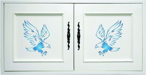 استنسل النسر، 4.5 × 6 بوصة (صغير) - استنسل حائط مزخرف للحياة البرية للطيور والحيوانات لقالب الرسم in Kuwait