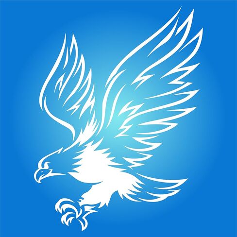 استنسل النسر، 4.5 × 6 بوصة (صغير) - استنسل حائط مزخرف للحياة البرية للطيور والحيوانات لقالب الرسم in Kuwait