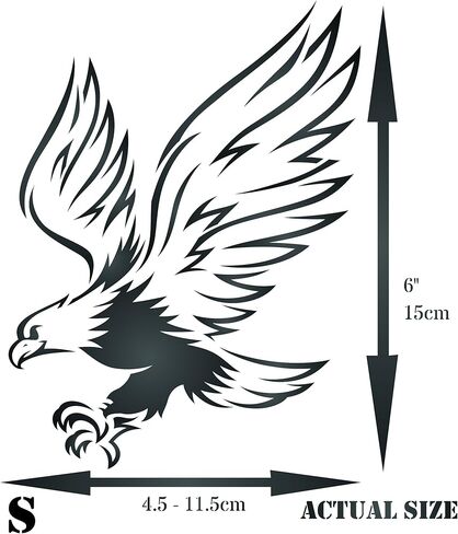 استنسل النسر، 4.5 × 6 بوصة (صغير) - استنسل حائط مزخرف للحياة البرية للطيور والحيوانات لقالب الرسم in Kuwait