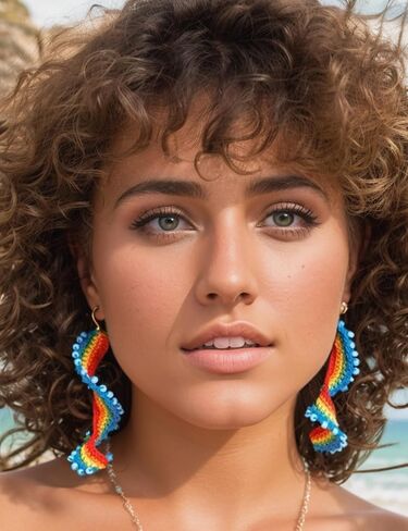 Handmade Dangle Earrings Cute Statement Earrings Colorful Fun Novelty Preppy Jewelry Gifts for Girls Women in Saudi Arabia