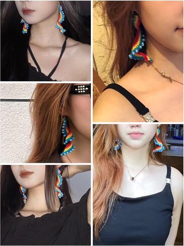 Handmade Dangle Earrings Cute Statement Earrings Colorful Fun Novelty Preppy Jewelry Gifts for Girls Women in Saudi Arabia
