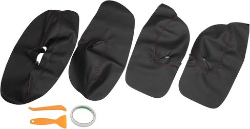 Car Front Rear Door Panel Armrest Cover Interior Door Trims for Volkswagen Golf MK4 2002-2005 Black (Set of 4) in Saudi Arabia