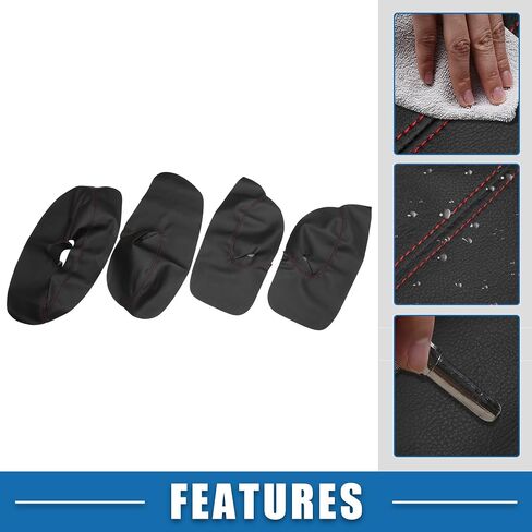 Car Front Rear Door Panel Armrest Cover Interior Door Trims for Volkswagen Golf MK4 2002-2005 Black (Set of 4) in Saudi Arabia