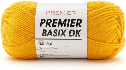 خيوط Premier Yarns Basix DK - 3.5 أونصة - #3 وزن خفيف/DK - حزمة من 3 قطع مع أقلام تحديد الغرز من Bella's Crafts (أرجواني) in Kuwait