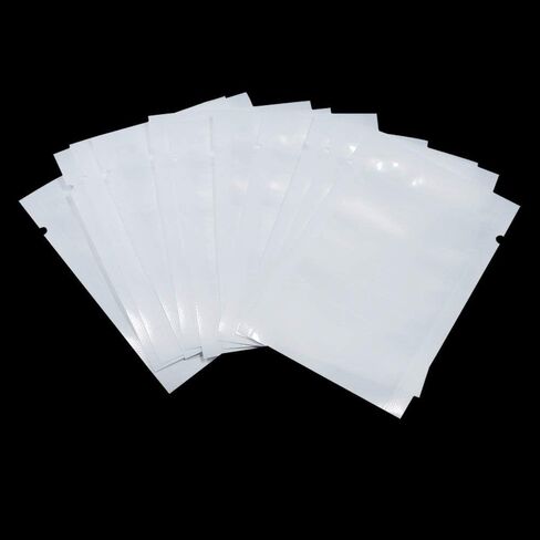PABCK 300 حزمة 5.5 × 7.9 بوصة (حجم قابل للاستخدام 5.1 × 7.5 بوصة) أبيض شفاف أمامي مفتوح من الأعلى 2.8 مل كيس تفريغ بلاستيكي أكياس قابلة للغلق بالحرارة لحزم تخزين الطعام عينة صغيرة مع شقوق مسيل للدموع in Saudi Arabia