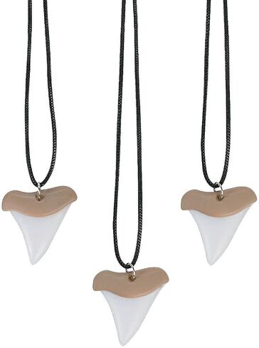 Shark Tooth Necklaces on Cord (bulk set of 12) Shark Birthday Party Favors and Supplies in Saudi Arabia