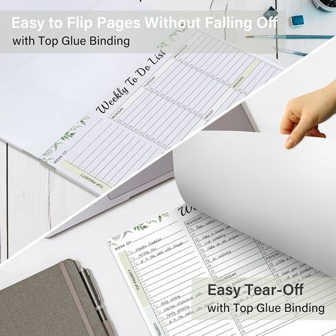 Weekly To Do List Notepad with 52 Undated Sheets（8.5"×11"）- Weekly Desk Planner Pad with Spiral Binding for Women & Man, Office, School and Home Personal Organizer in Saudi Arabia