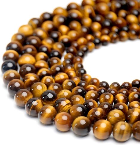 Natural Honey Gold Tiger Eye Beads, Grade AAA Gemstone Round Loose Beads 8MM 100PCs Bulk Lot Options, Semi Precious Stone Beads for Jewelry Making in Saudi Arabia