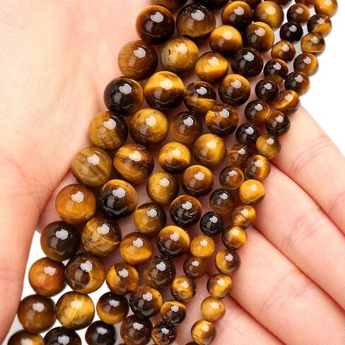 Natural Honey Gold Tiger Eye Beads, Grade AAA Gemstone Round Loose Beads 8MM 100PCs Bulk Lot Options, Semi Precious Stone Beads for Jewelry Making in Saudi Arabia