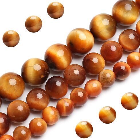 Natural Honey Gold Tiger Eye Beads, Grade AAA Gemstone Round Loose Beads 8MM 100PCs Bulk Lot Options, Semi Precious Stone Beads for Jewelry Making in Saudi Arabia
