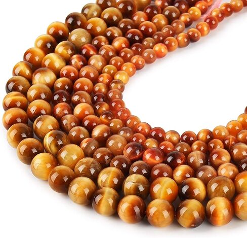Natural Honey Gold Tiger Eye Beads, Grade AAA Gemstone Round Loose Beads 8MM 100PCs Bulk Lot Options, Semi Precious Stone Beads for Jewelry Making in Saudi Arabia