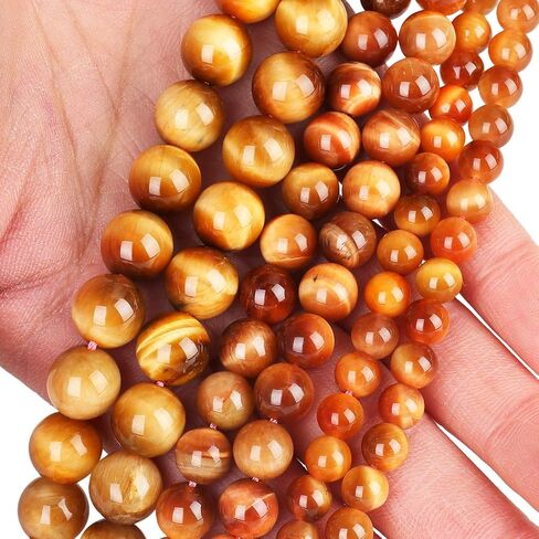 Natural Honey Gold Tiger Eye Beads, Grade AAA Gemstone Round Loose Beads 8MM 100PCs Bulk Lot Options, Semi Precious Stone Beads for Jewelry Making in Saudi Arabia