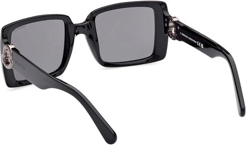 نظارات مونكلير ML 0244 Promenade 01A باللون الأسود اللامع، شعار معدني/عدسة دخانية in Kuwait