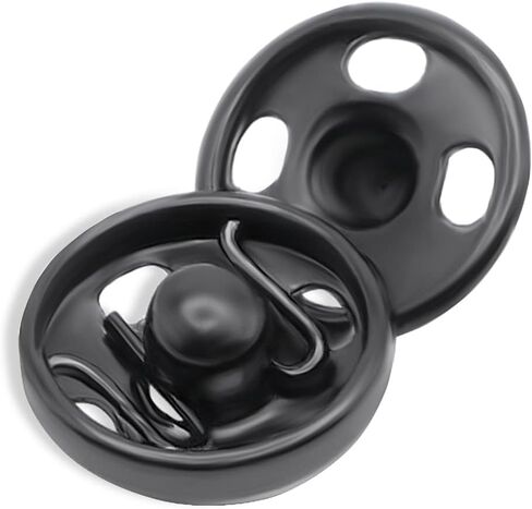 Metal Snap Buttons Black 0.30 inch Studs for Sewing 8.5mm Snap Fastener Buttons Press Button for Sewing Clothing Sew on Snap Buttons Pack of 50 in Saudi Arabia