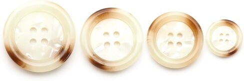CRAFTMEMORE Tortoiseshell Resin Buttons 4 Holes Button for Garment Sewing Men's Suit DIY Crafts TG47 (23mm White, 12pcs) in Saudi Arabia