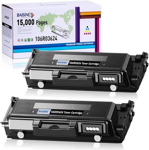 WorkCentre 3335 Toner, BAISINE 2-Pack Compatible 106R03624 Toner Cartridges Replacement for Xerox WorkCentre 3335, WorkCentre 3345, Phaser 3330 Toner – Extra High Yield 15,000 Pages in Kuwait