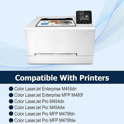 خراطيش حبر 414A مكونة من 4 قطع بديلة لحبر الطابعة HP Color Laserjet Pro MFP M479fdw MFP M479fdn، Enterprise MFP M454dw M454dn M480f M479 M454 (أسود، سماوي، أرجواني، أصفر) in Kuwait