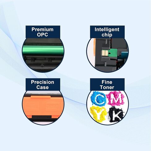 خراطيش حبر 414A مكونة من 4 قطع بديلة لحبر الطابعة HP Color Laserjet Pro MFP M479fdw MFP M479fdn، Enterprise MFP M454dw M454dn M480f M479 M454 (أسود، سماوي، أرجواني، أصفر) in Kuwait