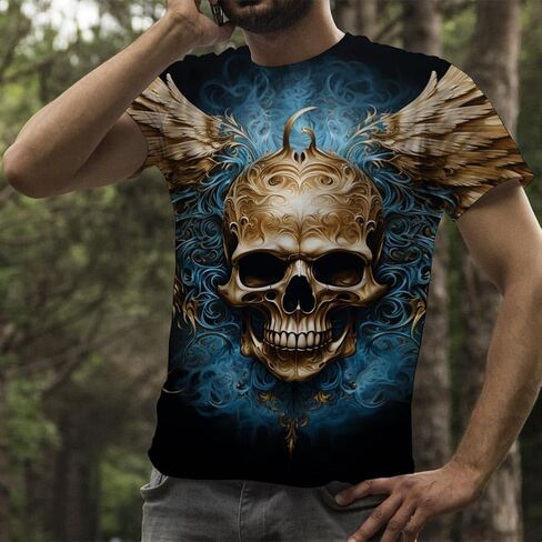 Men's T-Shirt 3D Printed T-Shirt Novelty Graphics T-Shirt Crewneck Tees S-3XL in Saudi Arabia