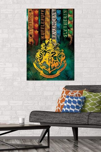 Trends International عالم السحرة: هاري بوتر - ملصق حائط House Crests، 22.375 بوصة × 34 بوصة، نسخة غير مؤطرة in Saudi Arabia