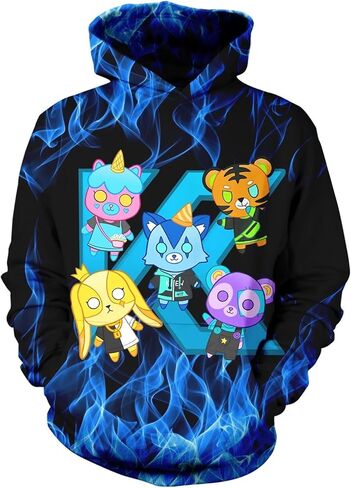 Unisex Hoodies Novelty 3D Print Graphic Pullover Hooded Sweatshirts With Pocket in Saudi Arabia