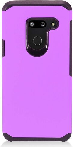 Compatible with LG G8 ThinQ - Rubberized Hybrid Phone Case - AH2 Red in Saudi Arabia