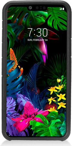 Compatible with LG G8 ThinQ - Rubberized Hybrid Phone Case - AH2 Red in Saudi Arabia