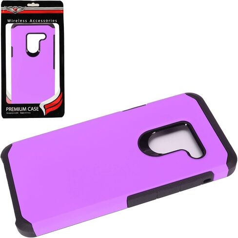 Compatible with LG G8 ThinQ - Rubberized Hybrid Phone Case - AH2 Red in Saudi Arabia