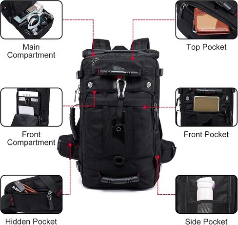 Travel Backpack,Multifunctional Carry On Backpack Anti Theft Laptop Backpack for Men and Women,Durable Hiking Backpack with Rain Cover(35L) in Saudi Arabia