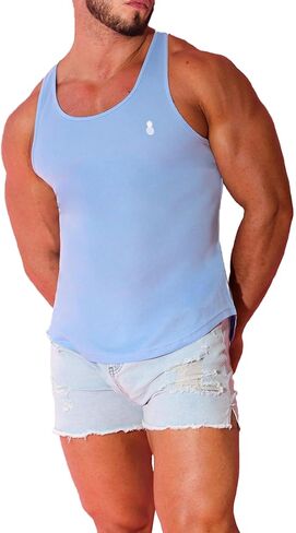 JJ Malibu Men's Dri-Fit Pop Color T-Back Gym Stringer Tank Top in Saudi Arabia