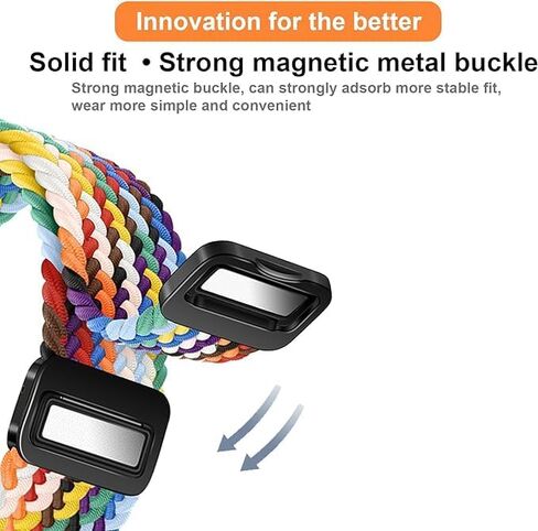 Amzpas Elastic Bands Compatible with Fitbit Versa 2 Band for Women Men, Soft Adjustable Nylon Breathable Band for Fitbti Versa/Versa 2/Versa Lite/SE Smartwatch Loop Stretchy Wristband in Saudi Arabia