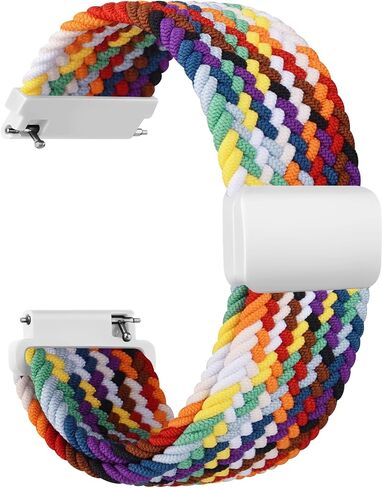 Amzpas Elastic Bands Compatible with Fitbit Versa 2 Band for Women Men, Soft Adjustable Nylon Breathable Band for Fitbti Versa/Versa 2/Versa Lite/SE Smartwatch Loop Stretchy Wristband in Saudi Arabia