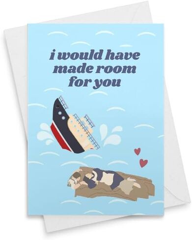 Funny Titanic Love Card, Any occasion love card, Titanic Greeting Card, Funny Anniversary for Boyfriend, For Girlfriend, [00697] in Saudi Arabia
